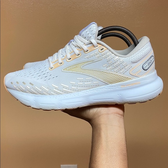 Brooks Glycerin 20 Women’s Running Sneakers “White Grey Peach” Size 10 Medium - Picture 3 of 16